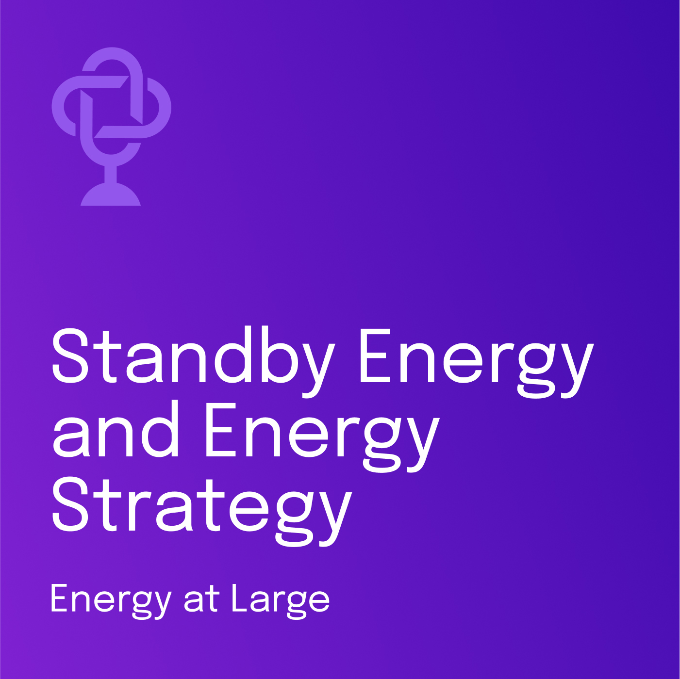 Standby Energy and Energy Strategy